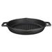 LAVA CAST Lava Enameled Cast Grill Pan 12 inch-Concave-Round w/ Pour Spouts Non Stick/Enameled Cast /Cast in Black/Gray | Wayfair LV ECO GT 30 KNK