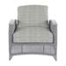 Summer Classics Astoria Patio Chair w/ Cushions Wicker/Rattan in Gray | 35.75 H x 32 W x 52 D in | Wayfair 355624+C513H6343W6343