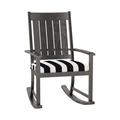 Summer Classics Outdoor Club Rocking Metal Chair w/ Cushions in Gray | 40 H x 24.5 W x 33.5 D in | Wayfair 333431+C015440N