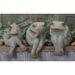 Trinx Buroker See No Evil Speak No Evil Sitting Frog 3 Piece Garden Statue Set in Gray | 7.9 H x 5.1 W x 4.7 D in | Wayfair