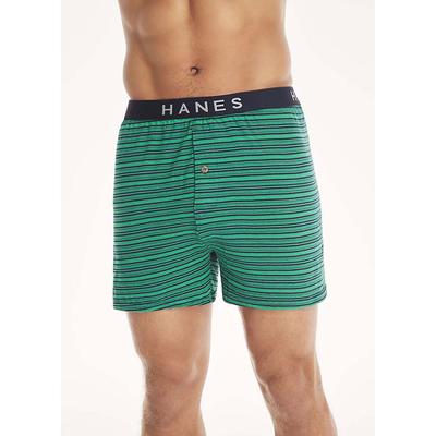 Hanes Men's Classic Knit Boxer 5-Pack (Size M) Grey/Assorted, Cotton,Polyester