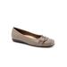 Extra Wide Width Women's Sylvia Ballet Flat by Trotters in Taupe (Size 11 WW)
