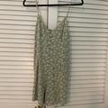 American Eagle Outfitters Pants & Jumpsuits | American Eagle Green And Cream Romper | Color: Cream/Green | Size: M