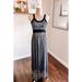 Athleta Dresses | Athleta Black & Gray Printed Racerback Exercise Maxi Dress | Color: Black/Gray | Size: M