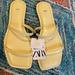 Zara Shoes | New With Tag Zara Flat Sandals | Color: Yellow | Size: 7.5
