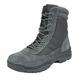 NORTIV 8 Men's Work Boots Leather Motorcycle Combat Boots Side Zipper Outdoor Boots Dark Grey Size 12 US / 11 UK Trooper