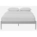 BSD National Supplies Villa White Queen Size Metal Bed Frame Metal in Gray | 15 H x 63.5 W x 83.5 D in | Wayfair BSD-4745-YRG-DOMMY