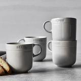 Staub Ceramic Dinnerware 4-Pc 16 Oz. Mug Set - White Truffle Ceramic in Brown/White | 3.94 H x 5.2 W in | Wayfair 1021450