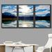 IDEA4WALL Framed Wall Art Print Set Neon Blue Sky Reflection On Forest Lake Nature Wilderness Photography Realism Rustic Scenic Colorful Ultra For Liv Canvas | Wayfair