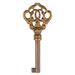 UNIQANTIQ HARDWARE SUPPLY Antique Brass Skeleton Key For Grandfather Clocks Metal in Yellow | 3.19 H x 0.1 W x 1.5 D in | Wayfair KYF-2HAB