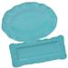 Certified International Perlette 2 Piece Platter Set Melamine in Green/Blue | 18 W in | Wayfair PTEAL2PC