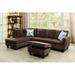 Brown Sectional - Wade Logan® 3 Piece Upholstered Sectional Sofa & Chaise w/ Ottoman | 33.1 H x 97 W x 66.5 D in | Wayfair
