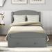 Red Barrel Studio® Platform Twin Bed Frame w/ Storage Drawer & Wood Slat Support No Box Spring Needed, White Wood in Gray | Wayfair