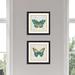 Rosalind Wheeler Daphne Brissonnet "Bohemian Wings Butterfly VA" Print Under Glass Paper in Blue/Gray/White | 16.5 H x 33 W x 1 D in | Wayfair