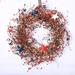 The Holiday Aisle® 24" Acrylic Wreath Wood/Twig in Blue/Brown/Red | 24 H x 24 W x 8 D in | Wayfair 53A44DD9E61A4604B56DE07FF517B6AD