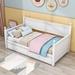 Canora Grey Crickett Twin Size Daybed w/ Trundle Wood in White | 43 H x 41 W x 80 D in | Wayfair 594BD1432E844AB29D33E00EE62F8766