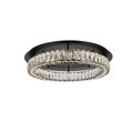 Monroe 26 inch LED single flush mount in black - Elegant Lighting 3503F26BK