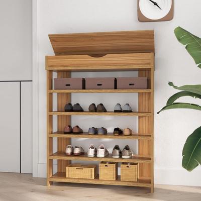 Schuhregal aus Holzverbundstoff mit 5 Ebenen,Schuhregal für Wohnzimmer und Flur,Größe 75 x 24 x 94 Image
