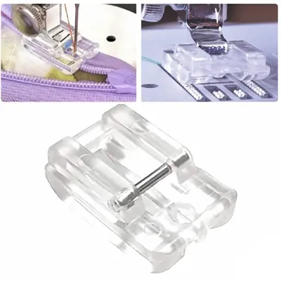 Household Sewing Machine Parts Presser Foot Invisible Zipper Foot Plastic for singer brother white