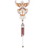 Q-Max 33" Long Yellow Angel Copper and Gem Wind Chime Garden Patio Decoration