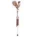 Q-Max 30" Long Rooster Copper and Gem Wind Chime Garden Patio Decoration