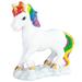 Q-Max 6.75"H Unicorn Cub with Rainbow Mane and Tail Statue Fantasy Decoration Figurine