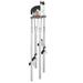 Q-Max 23" Long Tuxedo Kitty Cat with Fish Bowl Round Top Wind Chime