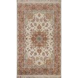 Wool/ Silk Tabriz Persian Area Rug Hand-knotted Traditional Carpet - 3'10" x 5'9"