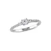 Belk & Co Lab Created 1/3 Ct Tgw Created White Sapphire And Diamond Accent Promise Ring In Sterling Silver, 7.5