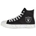 Men's FOCO Las Vegas Raiders Paint Splatter High Top Sneakers