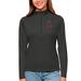 Women's Antigua Charcoal Los Angeles Angels Tribute Quarter-Zip Pullover Top