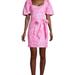 Lilly Pulitzer Dresses | Lilly Pulitzer Merian Puff Sleeve Stretch Dress | Color: Pink/White | Size: 0