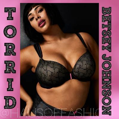 Torrid Intimates & Sleepwear | Betsey Johnson 42dd Torrid Black Lace-Up Bow Lighly Lined Bra! | Color: Black/Pink | Size: 42e (Dd)