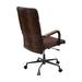 17 Stories Noknas Genuine Leather Task Chair Upholstered/Metal in Brown | 43 H x 25 W x 27 D in | Wayfair DD57C4D800B74AA997D50A78A9520577