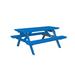 A&L Furniture Rectangular Outdoor Picnic Table Plastic in Blue | 70 W x 60 D in | Wayfair 5302-BLUE