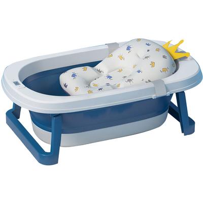 Klappbare Badewanne Set Wanne Badesitz Baby Baden mit Temperaturanzeige&Ständ DE, Blau VINTEKY