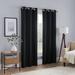 Eclipse Khloe 100% Absolute Zero out Solid Textured Thermaback Curtain Panel Metal in Black | 63 H x 40 W in | Wayfair 22716802711