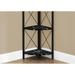 Bookshelf, Bookcase, Etagere, Corner, 4 Tier, 60" Height, Office, Bedroom, Metal, Laminate, Contemporary, Modern