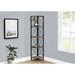 Bookshelf, Bookcase, Etagere, Corner, 4 Tier, 60" Height, Office, Bedroom, Metal, Laminate, Contemporary, Modern