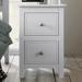 2 Drawers Solid Wood Nightstand End Table for Bedside Bedroom