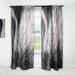 Designart 'Dark Marble Universe With Grey Meandering River' Modern Curtain Panels