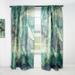 Designart 'Green Luxury Abstract Fluid Art IV' Modern Curtain Panels