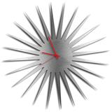 Adam Schwoeppe 'MCM Starburst Clock - Silver' Midcentury Modern Style Wall Decor