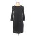 Ann Taylor LOFT Casual Dress - Shift: Black Stripes Dresses - Women's Size X-Small