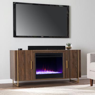 Dashton Color Changing Fireplace W Media Storage b...