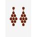 Women's Gold Tone Pear Cut Simulated Birthstone Earrings by PalmBeach Jewelry in January