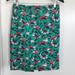 J. Crew Skirts | J. By J.Crew Green Floral Pencil Skirt Size 00. $50 | Color: Green/Orange | Size: 00