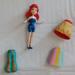 Disney Toys | Disney Hasbro Ariel Polly Pocket Mini Doll Figure With 3 Bottoms | Color: Blue/Red | Size: Osg