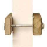 Square Clamp Attachment, 1" L X 5" W X 2" H, 6.4 OZ, Natural Wood