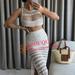 Zara Skirts | Bloggers Fav Zara High Waisted Fringe Hem Knit Skirt | Color: Cream | Size: Various